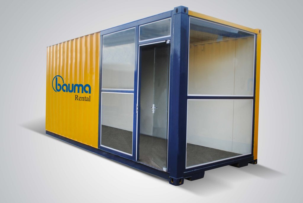 Container Escritorio/stand vidro Bauma Containers